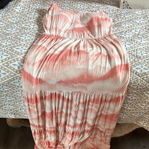 Soma Pink and White Maxi Dress